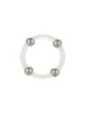 CALEXOTICS - ANELLO IN SILICONE CON PERLINE IN ACCIAIO L