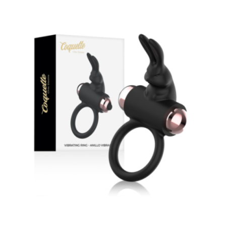 COQUETTE CHIC DESIRE - ANELLO DA CAZZO CON VIBRATORE NERO/ORO