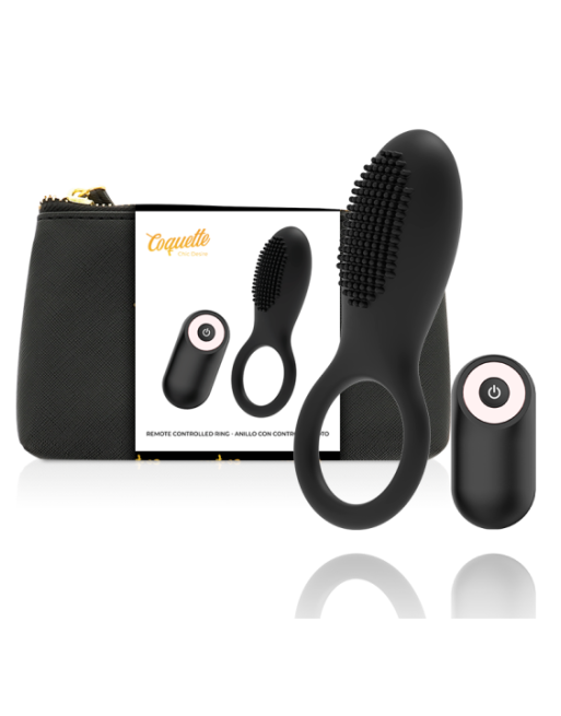 COQUETTE CHIC DESIRE - COCK RING TELECOMANDO RICARICABILE NERO/ORO