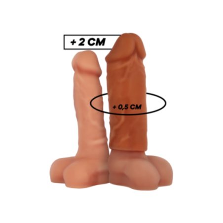 VIRILXL - ESTENSIONE DEL PENE IN SILICONE LIQUIDO V3 MARRONE