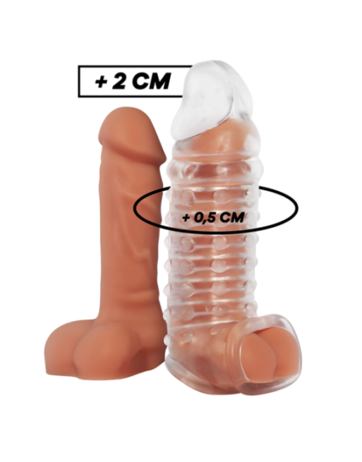 VIRILXL - ESTENSIONE E GUAINA PER PENE V11 TRASPARENTE