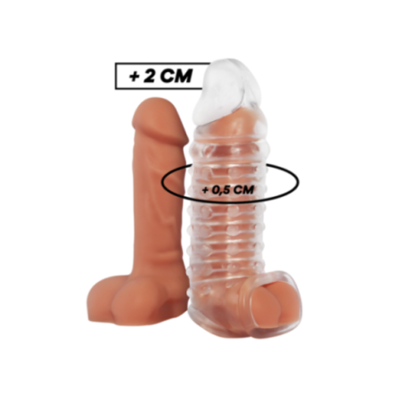 VIRILXL - ESTENSIONE E GUAINA PER PENE V11 TRASPARENTE