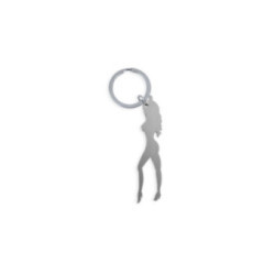 DIABLO PICANTE - PORTACHIAVI CON SILHOUETTE FEMMINILE COLOR ARGENTO CON APRIBIRRA