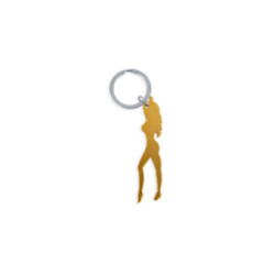 DIABLO PICANTE - PORTACHIAVI CON SILHOUETTE FEMMINILE COLOR ORO CON APRIBIRRA
