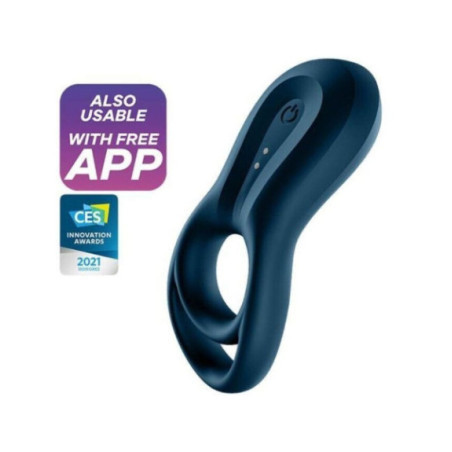 SATISFYER - APP VIBRATORE AD ANELLO EPIC DUO BLU