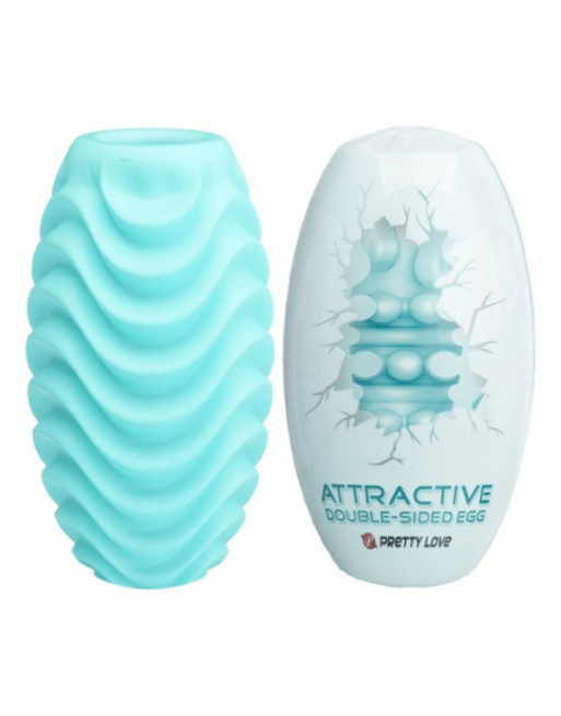 PRETTY LOVE - UOVO MASTURBATORE A DOPPIA FACCIA TURCHESE