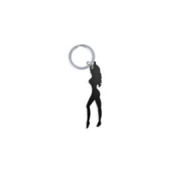 DIABLO PICANTE - PORTACHIAVI CON SILHOUETTE FEMMINILE DI COLORE NERO CON APRIBIRRA