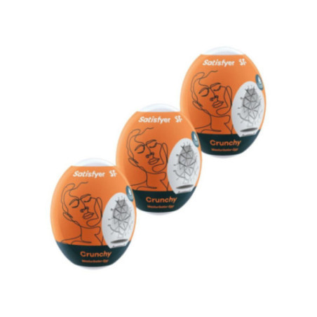 SATISFYER - 3 UOVA MASTURBATORI CRUNCHY