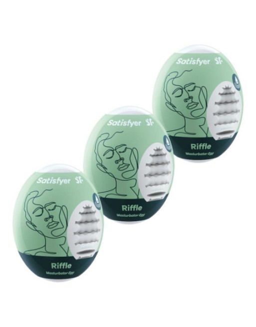 SATISFYER - 3 UOVA MASTURBATORI RIFFLE