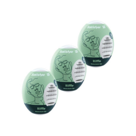 SATISFYER - 3 UOVA MASTURBATORI RIFFLE