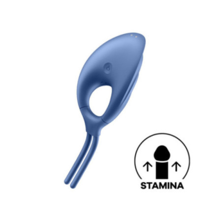 SATISFYER - ANELLO VIBRATORE SWORDSMAN BLU