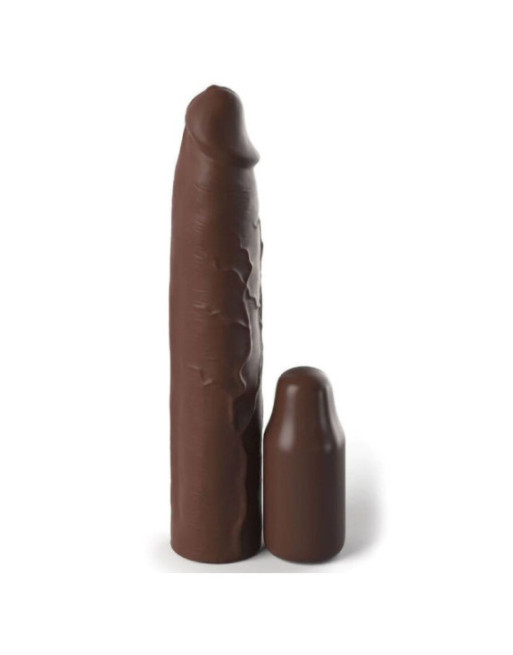 FANTASY X- TENSIONS - PIPEDREAMS SLEEVE 22,86 CM + 7,62 CM PLUG BROWN