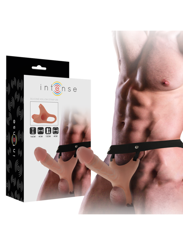 INTENSE - IMBRACATURA CAVA CON DILDO IN SILICONE 16 X 3,5 CM