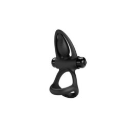 PRETTY LOVE - ANELLO VIBRANTE 10 VIBRAZIONI IN SILICONE NERO