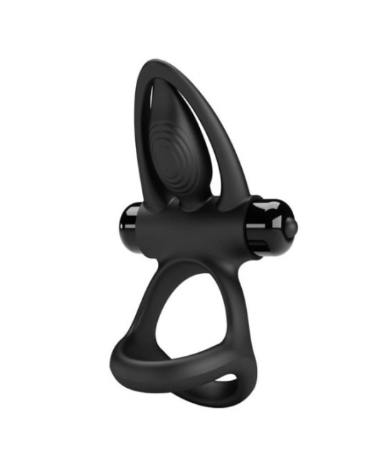 PRETTY LOVE - ANELLO VIBRANTE 10 VIBRAZIONI IN SILICONE NERO
