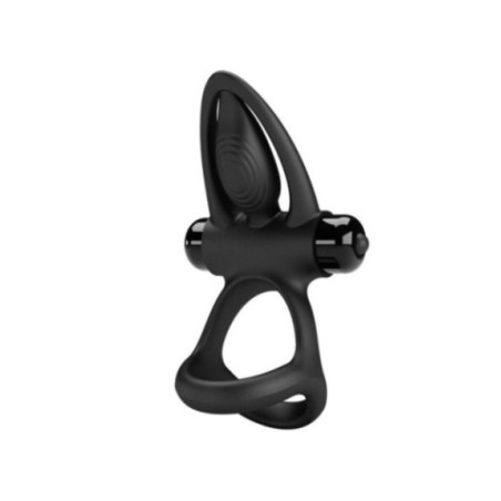 PRETTY LOVE - ANELLO VIBRANTE 10 VIBRAZIONI IN SILICONE NERO