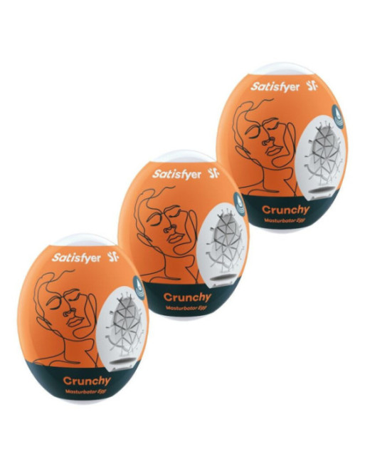 SATISFYER - 3 UOVA MASTURBATORI CRUNCHY