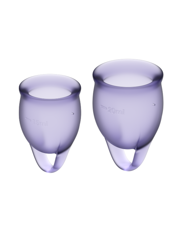 SATISFYER - FEEL CONFIDENT COPPA MESTRUALE VIOLA 15 + 20 ML