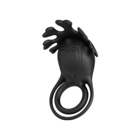 PRETTY LOVE - ANELLO VIBRATORE RUBEN 7 VIBRAZIONI IN SILICONE NERO