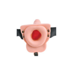 FETISH FANTASY SERIES - IMBRAGATURA REGOLABILE TELECOMANDO PENE REALISTICO CON TESTICOLI RICARICABILI E VIBRATORE 15 CM