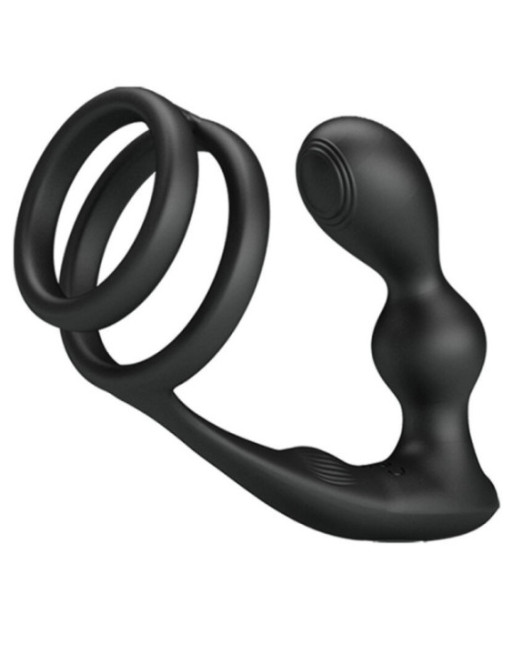PRETTY LOVE - ANELLO PER PENE MARSHALL CON PLUG ANALE VIBRANTE CON TELECOMANDO