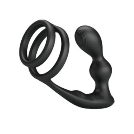 PRETTY LOVE - ANELLO PER PENE MARSHALL CON PLUG ANALE VIBRANTE CON TELECOMANDO