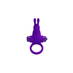 PRETTY LOVE - ANELLO VIBRATORE I CONIGLIO PER PENE VIOLA