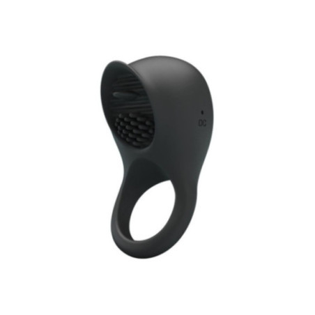 PRETTY LOVE - ANELLO VIBRANTE PER PENE CON LINGUA NERA