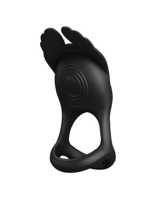 PRETTY LOVE - SILAS ANELLO PER PENE VIBRANTE 7 VIBRAZIONI IN SILICONE NERO
