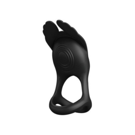 PRETTY LOVE - SILAS ANELLO PER PENE VIBRANTE 7 VIBRAZIONI IN SILICONE NERO