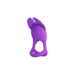 PRETTY LOVE - SILAS ANELLO PER PENE VIBRANTE 7 VIBRAZIONI IN SILICONE VIOLA