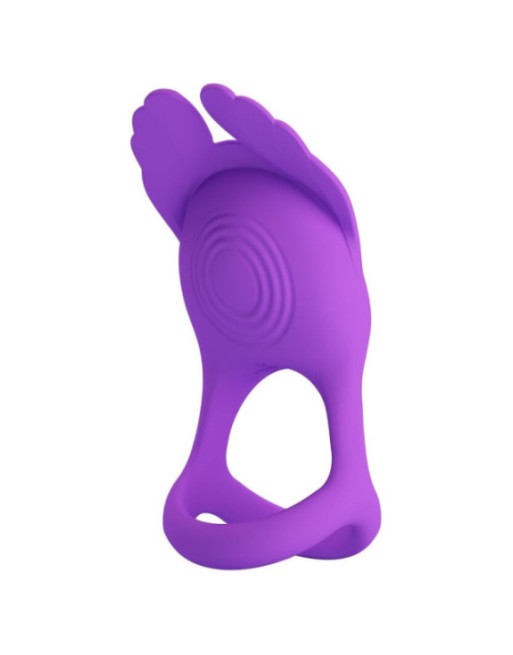 PRETTY LOVE - SILAS ANELLO PER PENE VIBRANTE 7 VIBRAZIONI IN SILICONE VIOLA