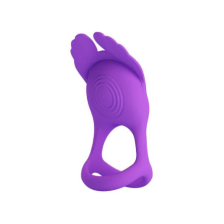 PRETTY LOVE - SILAS ANELLO PER PENE VIBRANTE 7 VIBRAZIONI IN SILICONE VIOLA