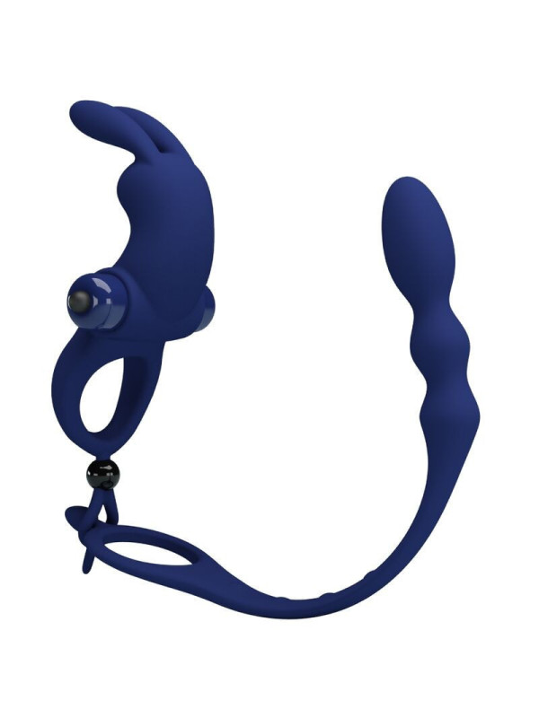 PRETTY LOVE - AYAD ANELLO VIBRATORE RABBIT CON SPINA BLU