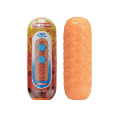 PRETTY LOVE - MASTURBATORE MASCHILE A GEMELLE ARANCIONE