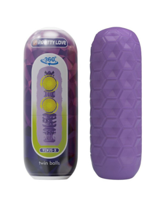 PRETTY LOVE - MASTURBATORE MASCHILE TWIN BALLS VIOLA