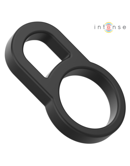 INTENSE - BOBBY DOPPIO ANELLO PER PENE IN SILICONE NERO