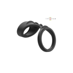 INTENSE - THEO DOPPIO ANELLO PER PENE IN SILICONE MODELLO NERO 3
