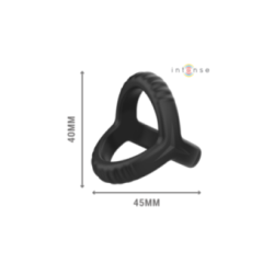 INTENSE - CARSON DOPPIO ANELLO PER PENE IN SILICONE MODELLO NERO 4
