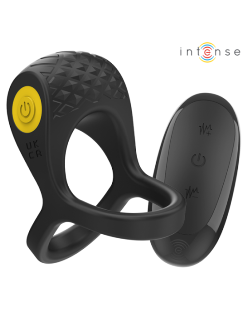 INTENSE - ALEX VIBRATORE DOPPIO ANELLO PER PENE 10 VIBRAZIONI NERO