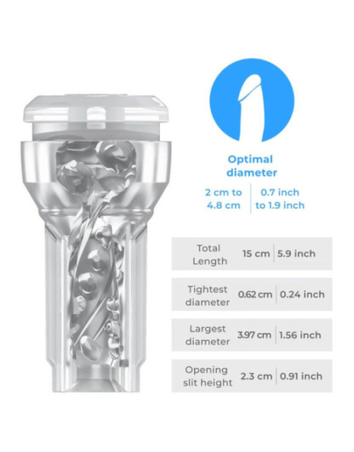 KIIROO - FEEL POCKET STROKER CRYSTAL DI KIIROO TRASPARENTE