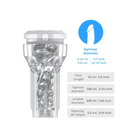 KIIROO - FEEL POCKET STROKER CRYSTAL DI KIIROO TRASPARENTE