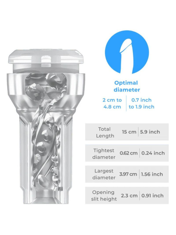 KIIROO - FEEL POCKET STROKER CRYSTAL DI KIIROO TRASPARENTE