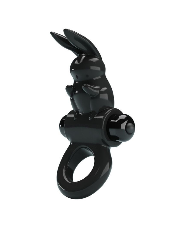 PRETTY LOVE - ANELLO VIBRATORE CONIGLIO ECCITANTE 10 VIBRAZIONI NERO