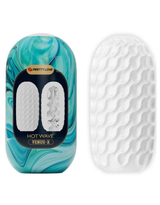 PRETTY LOVE - MASTURBATORE MASCHILE IN SILICONE HOT WAVE BIANCO