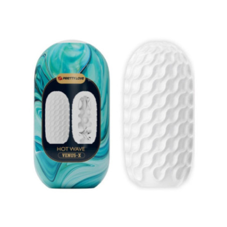 PRETTY LOVE - MASTURBATORE MASCHILE IN SILICONE HOT WAVE BIANCO