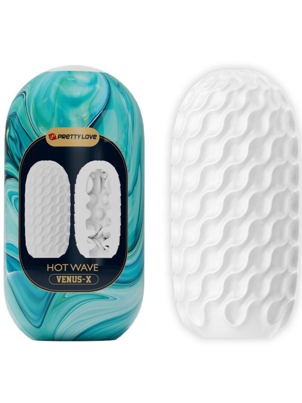PRETTY LOVE - MASTURBATORE MASCHILE IN SILICONE HOT WAVE BIANCO