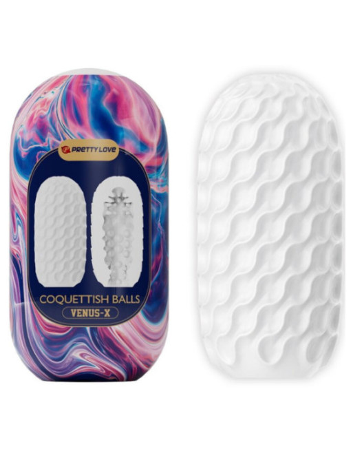 PRETTY LOVE - COQUETISH BALLS SILICONE MASTURBATORE MASCHILE BIANCO