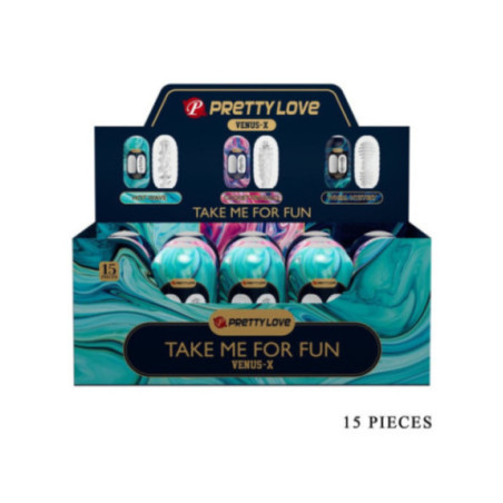 PRETTY LOVE - VENUS X 15 MASTURBATORI MASCHILI IN SILICONE BIANCO