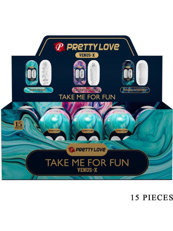 PRETTY LOVE - VENUS X 15 MASTURBATORI MASCHILI IN SILICONE BIANCO